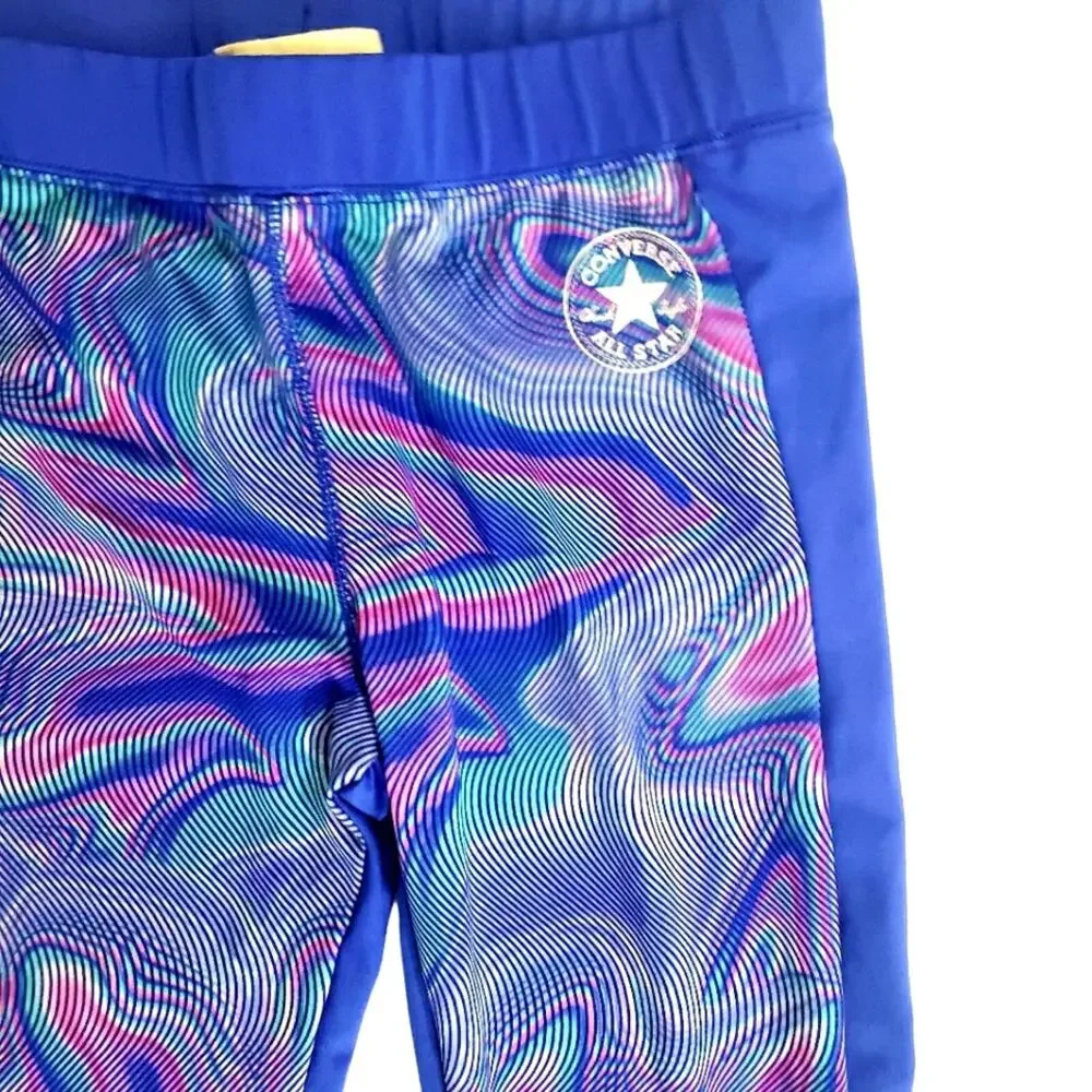 Converse youth active wear leggings purple and blue size 12-13 years
